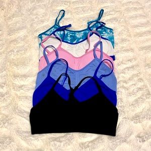 Girls Seamless Bralettes set of 6 - size Medium